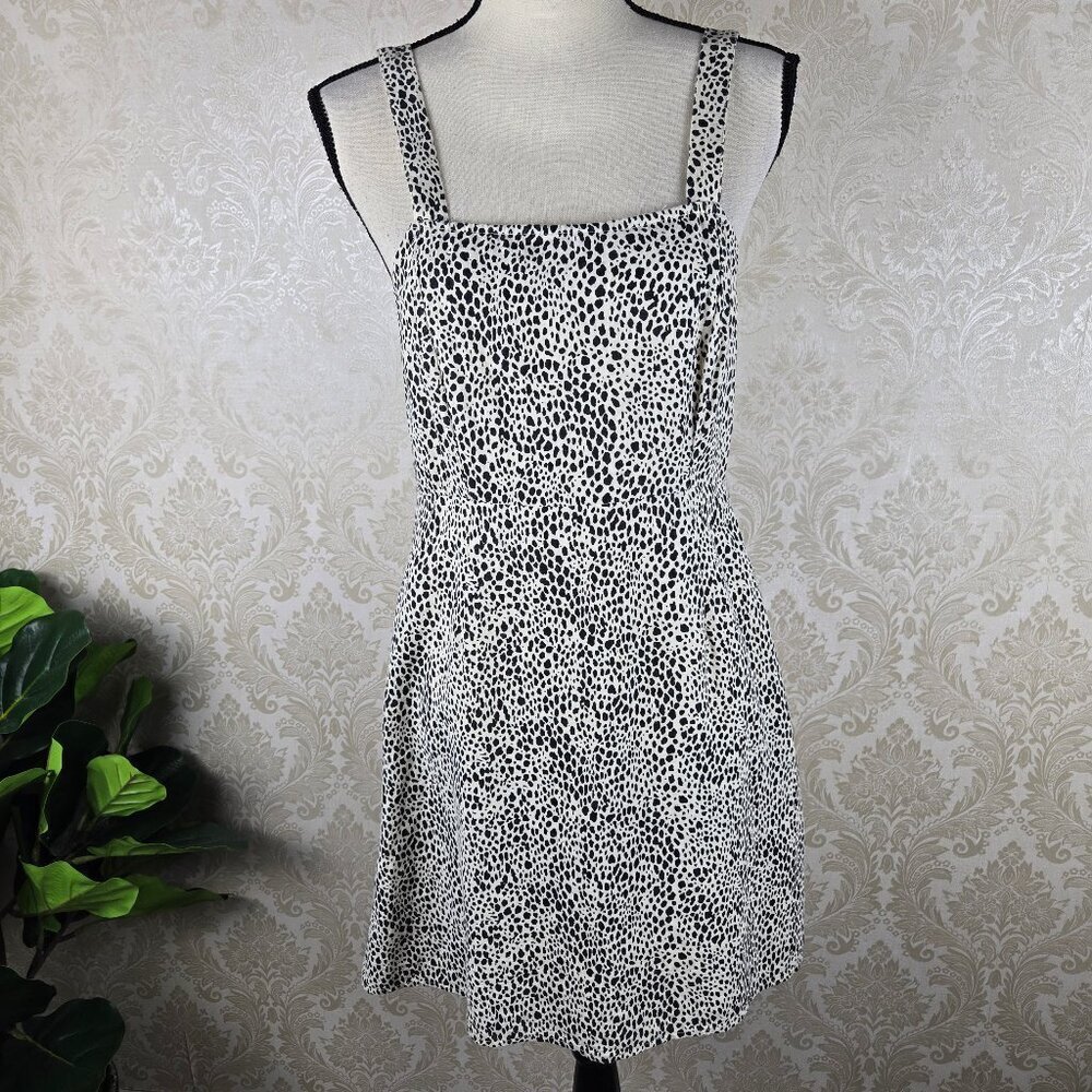 American Eagle Outfitters Sz Medium Cheetah Animal Print Dress Cotton/Linen Blnd